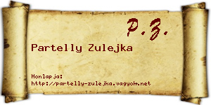 Partelly Zulejka névjegykártya